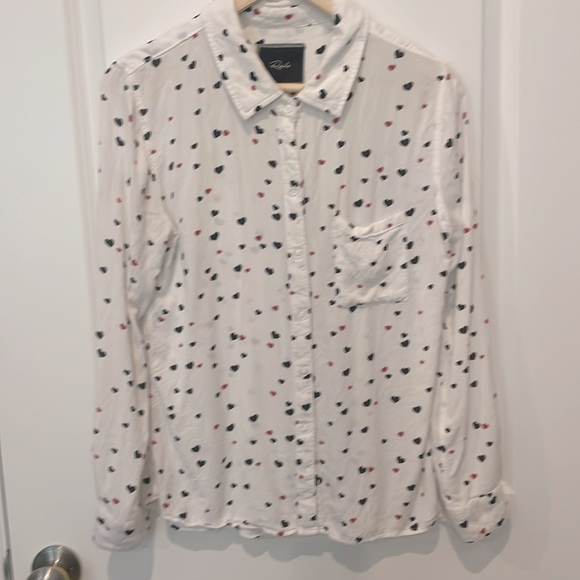 Rails Black and Red Heart Shirt size small - Picture 3 of 5